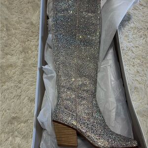 Betsey Johnson Rodeo Rhinestone Boots